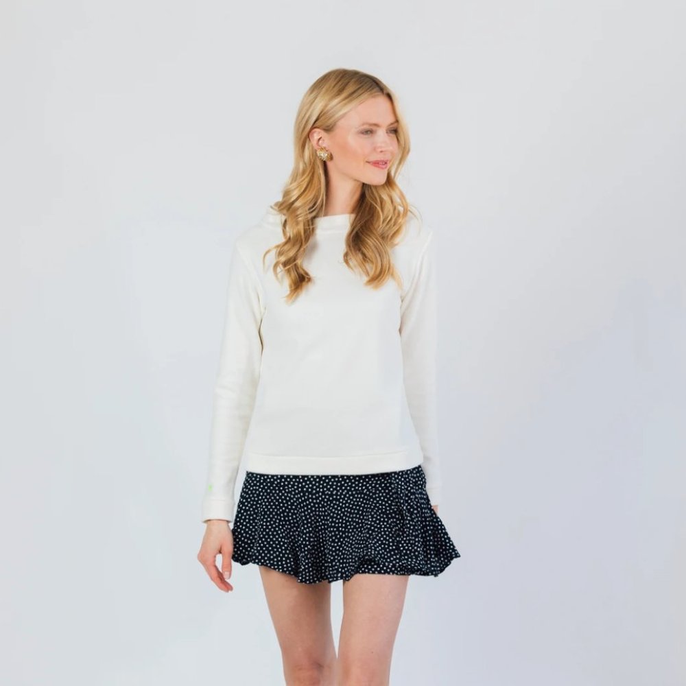 Dudley Stephens | Brighton Boatneck | Terry Fleece | Off White | Size Medium